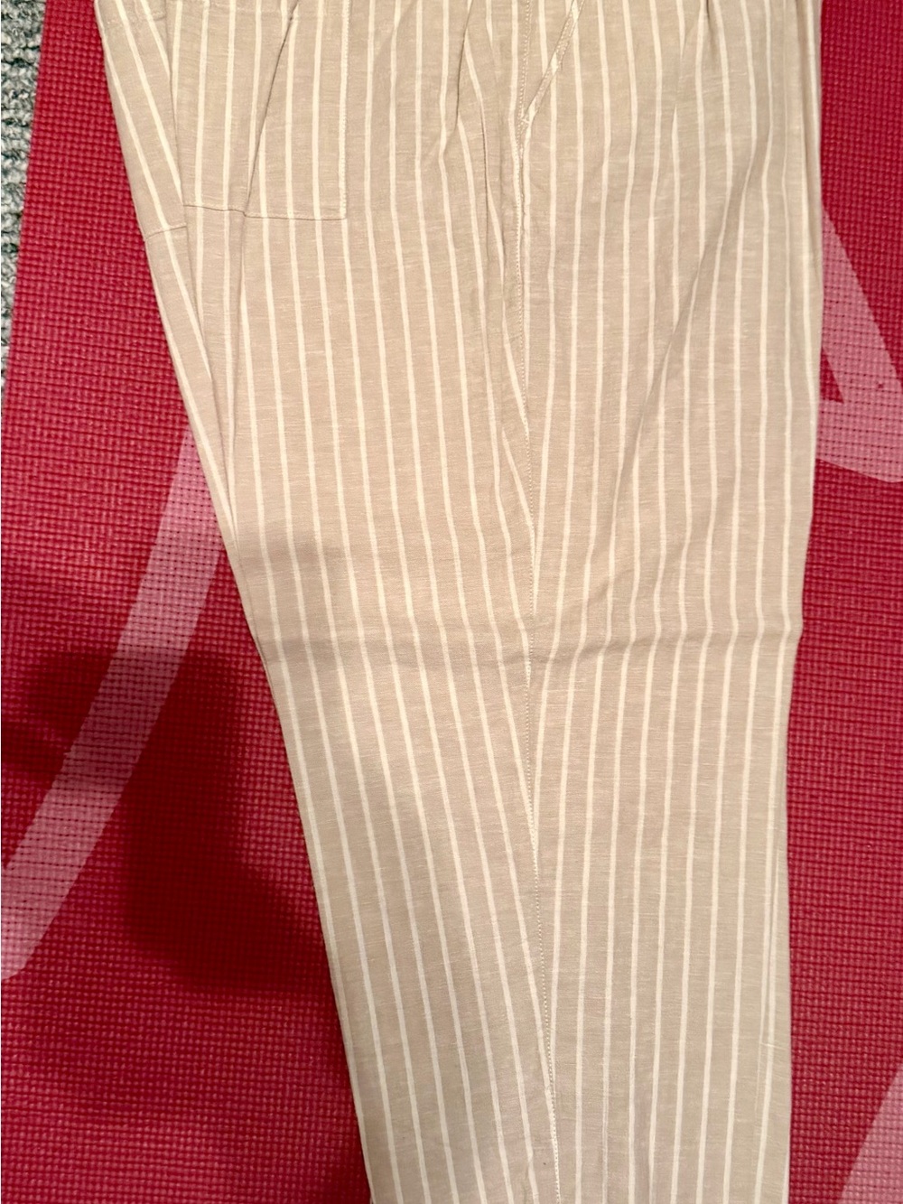 NWT Woman's Beige Pinstripe Dress Pants